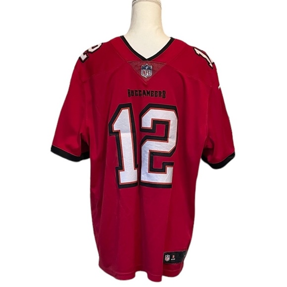 NFL Tampa Bay Buccaneers Tom Brady Nike Dri-Fit Red Vapor Jersey Men’s XL - Picture 12 of 12